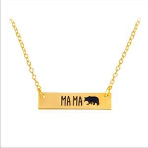 2 for $15 Sale! Mama Bear 🐻 Yellow Gold Necklace